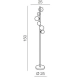 lafabryka.pl Lampa podłogowa Sybilla 6 floor (black) AZ4405 AZZARDO