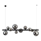 Lampa wisząca BUBBLES line 10 AZ5866+AZ5873 black/smoky AZZARDO