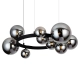 Lampa wisząca BUBBLES 10 AZ5869+AZ5873 black/smoky AZZARDO