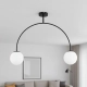 Lampa wisząca Bendo 2xE14 czarna 62514 ALFA