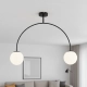 Lampa wisząca Bendo 2xE14 czarna 62514 ALFA