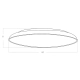 Lampa sufitowa CLARA CCT SWITCH DIMM AZ5805 LED 80W 3000-6000K szampański AZZARDO