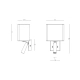 H73 SCONCE LED 3W 1XE27 BRUSHED BRASS - BEIGE Zambelis Lights