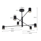Lampa sufitowa czarna SNOW 6 LP-731/6P BK LIGHT PRESTIGE