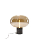 Lampa Stołowa Moonstone Amber Glass + Black Marble T0058 MAXLIGHT