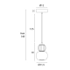 Lampa wisząca Modern 5w, Opal + Dark Grey P0626 MaxLight