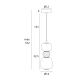 Lampa wisząca Modern 13w, Opal + Light Grey P0627 MaxLight