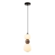 Lampa wisząca Modern 13w, Opal + Medium Brown P0628 MaxLight