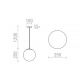 LUNA 25 wisząca szkło opalowe/chrom 230V LED E27 15W R13746 Rendl light studio