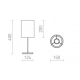 NYC/RON 15/20 stołowa Polycotton czarna/nikiel 230V LED E27 15W R14062 Rendl light studio