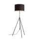 LUTON/RON 55 podłogowa Polycotton czarna/czarna/metal 230V LED E27 15W R14068 Rendl light studio