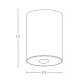 S112 LED SURFACE MOUNTED 6W DOWNLIGHT 3000K IP54 Zambelis Lights