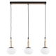 Lampa wisząca Ceres 3xE14 czarna jasne drewno 62595 ALFA