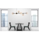 Lampa wisząca czarna białe kulki ALISA LP-005/6P BK/WH LIGHT PRESTIGE