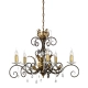 Żyrandol Amarilli – 5 źródeł światła – Brązowy / Złota patyna AML5-BRONZE Elstead Lighting