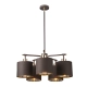 Żyrandol Balance – 5 źródeł światła – Brązowy / Polerowany mosiądz BALANCE5-BRPB Elstead Lighting