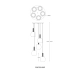 Lampa wisząca CALVO P0076-05G-P7AA ZUMA LINE
