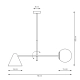 Żyrandol HERMES 2 WHITE 1348/2 EMIBIG Lighting