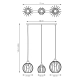 Lampa wisząca NANDO 3 BL 1369/3 EMIBIG Lighting