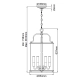 Duża lampa wisząca Gentry – 6 źródeł światła – Polerowany mosiądz HK-GENTRY-P-L-PB Elstead Lighting