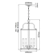 Duża lampa wisząca Gentry – 6 źródeł światła – Pewter HK-GENTRY-P-L-PW Elstead Lighting
