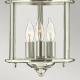 Mała lampa wisząca Gentry – 3 źródła światła – Polerowany nikiel HK-GENTRY-P-S-PN Elstead Lighting