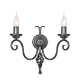 lafabryka.pl Kinkiet Harlech – 2 źródła światła – Czarny HR2A-BLACK Elstead Lighting