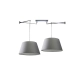 lafabryka.pl Lampa wisząca NATALIA 2 S GREY AZ1923+AZ2591 AZZARDO
