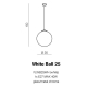 Lampa wisząca White Ball 25 AZ2515