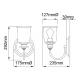 Kinkiet Waverly – 1 źródło światła – Klasyczny pewter KL-WAVERLY1-CLP Elstead Lighting