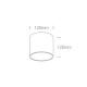 lafabryka.pl Plafon R111 GU10 Ceiling Lights 12144/W ONE LIGHT