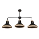 lafabryka.pl Lampa sufitowa SALMA BLACK / WOOD 3xE27 60W MLP6297 Milagro