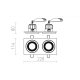 lafabryka.pl SHARM SQ II wpuszczana brązowa/perłowo-złota 230V LED 2x10W 24° 3000K R13257 Rendl light studio