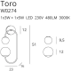 lafabryka.pl TORO W0274 KINKIET MaxLight