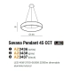 lafabryka.pl Lampa wisząca Sovana Pendant 45 CCT (black) AZ3437 AZZARDO