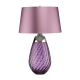 Duża lampa stołowa Lena – 2 źródła światła – Śliwkowe szkło i liliowy abażur LENA-TL-L-PLUM Elstead Lighting