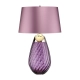 Duża lampa stołowa Lena – 2 źródła światła – Śliwkowe szkło i liliowy abażur LENA-TL-L-PLUM Elstead Lighting