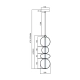 Lampa wisząca DAPHNE SMOKED 36W ML0347 MILAGRO