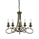 lafabryka.pl Żyrandol Olivia – 5 źródeł światła – Czarno-złoty OV5-BLK-GOLD Elstead Lighting