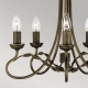 Żyrandol Olivia – 5 źródeł światła – Czarno-złoty OV5-BLK-GOLD Elstead Lighting