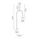 Lampa wisząca LOOP czarna 123 cm ST-8928S black Step into design