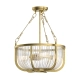 Lampa wisząca/ Półplafon Roux – 3 źródła światła – Naturalny mosiądz QN-ROUX3-NBR Elstead Lighting