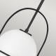 Lampa wisząca Somerset – 1 źródło światła – Opalowe szkło – Czarna QN-SOMERSET-P-O-BK Elstead Lighting