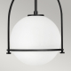 Lampa wisząca Somerset – 1 źródło światła – Opalowe szkło – Czarna QN-SOMERSET-P-O-BK Elstead Lighting