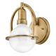 lafabryka.pl Kinkiet Somerset – 1 źródło światła – Opalowe szkło – Stary mosiądz QN-SOMERSET1-HB Elstead Lighting
