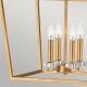 Duża lampa wisząca/ Półplafon Stinson – 4 źródła światła – Przecierany mosiądz QN-STINSON-4P-L-DBR Elstead Lighting