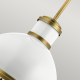 Lampa wisząca Tollis – 1 źródło światła – Białe/ Naturalny mosiądz QN-TOLLIS-P-NBR Elstead Lighting