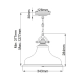 Lampa wisząca Emery – 1 źródło światła – Stary mosiądz QZ-EMERY-P-M-WS Elstead Lighting