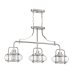 Podłużna lampa wisząca Trilogy – 3 źródła światła – Szczotkowany nikiel QZ-TRILOGY-ISLE-BN Elstead Lighting