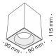 Plafon Zoom C030CL-01B IP65 Maytoni